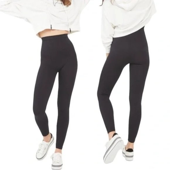 Spanx look at me navy high waisted leggings L - Picture 1 of 5